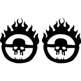 Mad Max Fury Road Stickers – Immortan Joe Skull Decals (2-Pack)