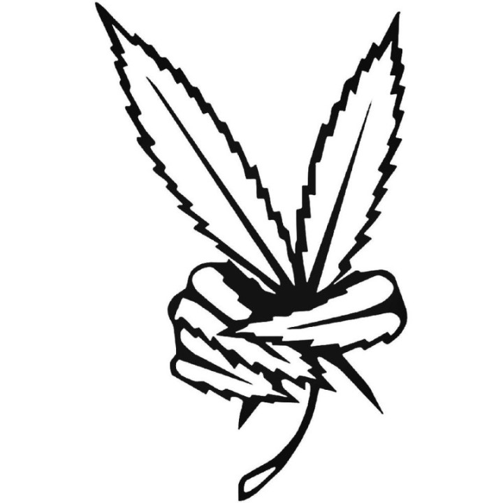 Cannabis Leaf Hand Stickers – Weed Decals (2-Pack)