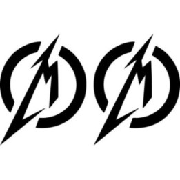 Metallica M Logo Stickers – Black Album Metal Decals (2-Pack)