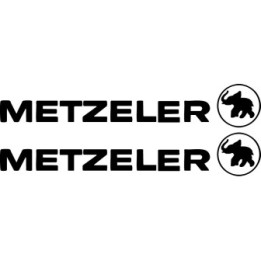 Metzeler Tyre Stickers – Motorcycle Tyre Manufacturer Decals (2-Pack)