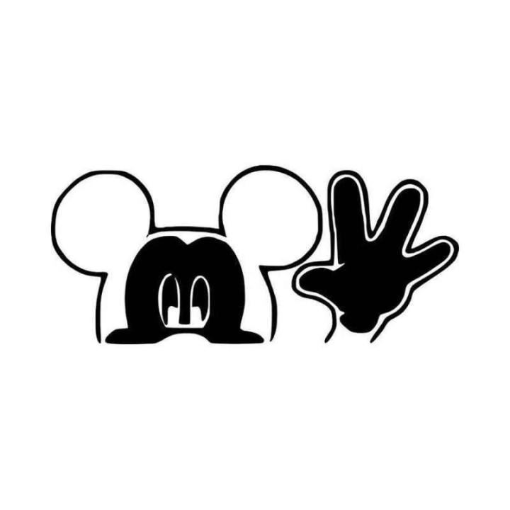 Mickey Mouse Peeking Stickers – Disney Decals (2-Pack)