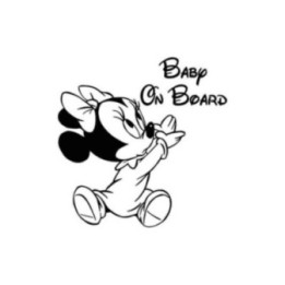 Baby Minnie Mouse Baby On Board Stickers (2-Pack)