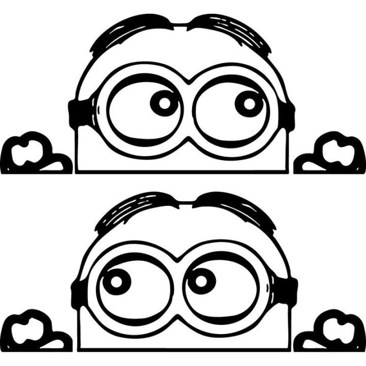 Minion Peeking Stickers – Despicable Me Decals (2-Pack)