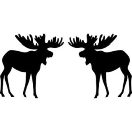 Moose Silhouette Stickers – Wildlife Hunting Nature Decals (2-Pack)