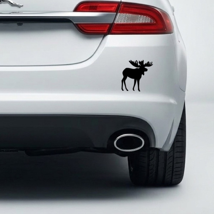 Moose Silhouette Stickers – Wildlife Hunting Nature Decals (2-Pack)