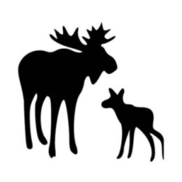 Buy Moose With Baby Vinyl Decal Sticker Online