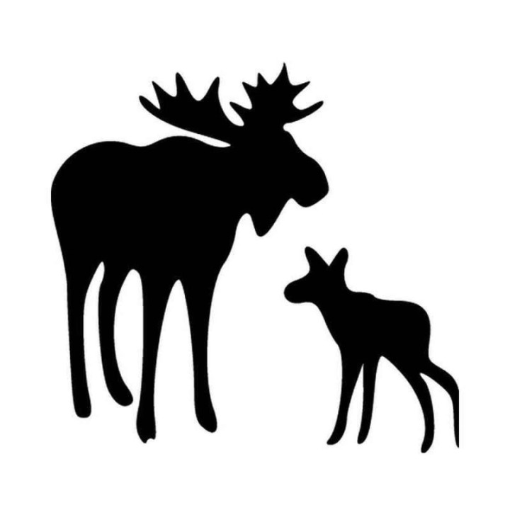 Buy Moose With Baby Vinyl Decal Sticker Online