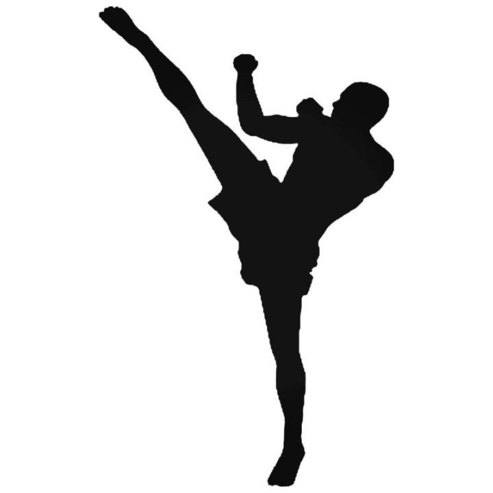 Muay Thai Fighter Stickers – Kickboxer MMA Decals (2-Pack)