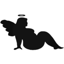 Mudflap Angel Silhouette Stickers – Trucker Decals (2-Pack)
