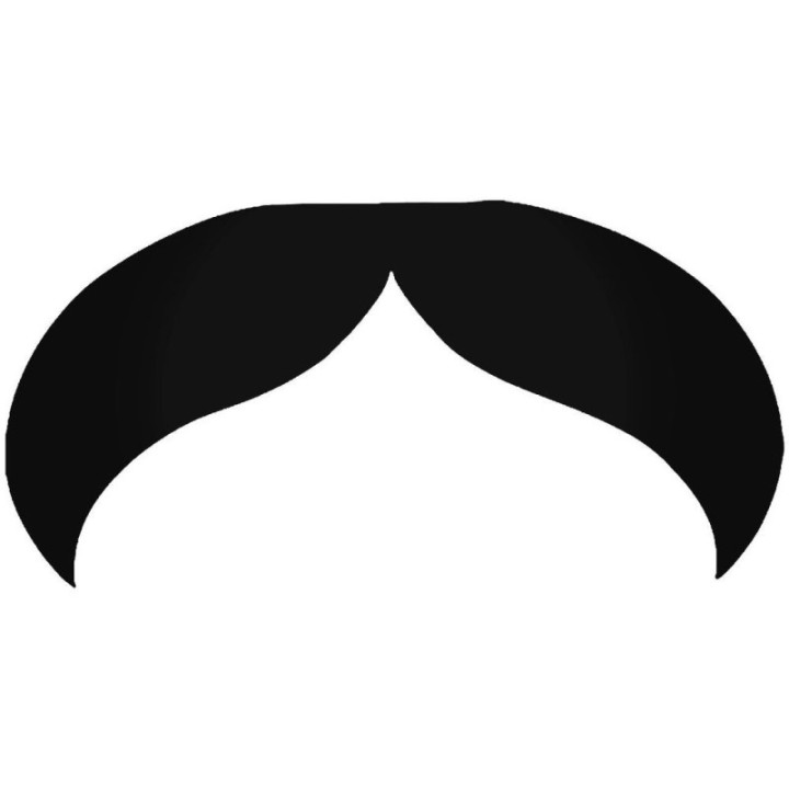 Moustache Stickers – Handlebar Hipster Decals (2-Pack)