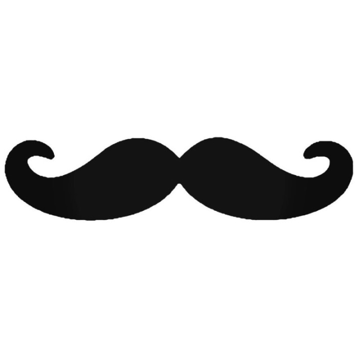 Moustache Stickers – Handlebar Facial Hair Decals (2-Pack)