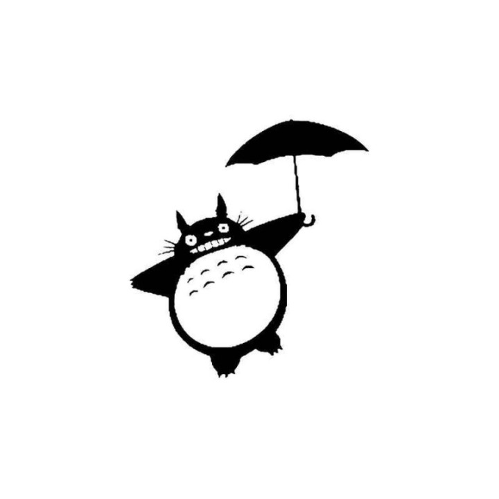Totoro Umbrella Stickers – Studio Ghibli Anime Decals (2-Pack)