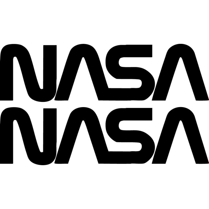 NASA Stickers – Space Agency Logo Vinyl Decals (2-Pack)