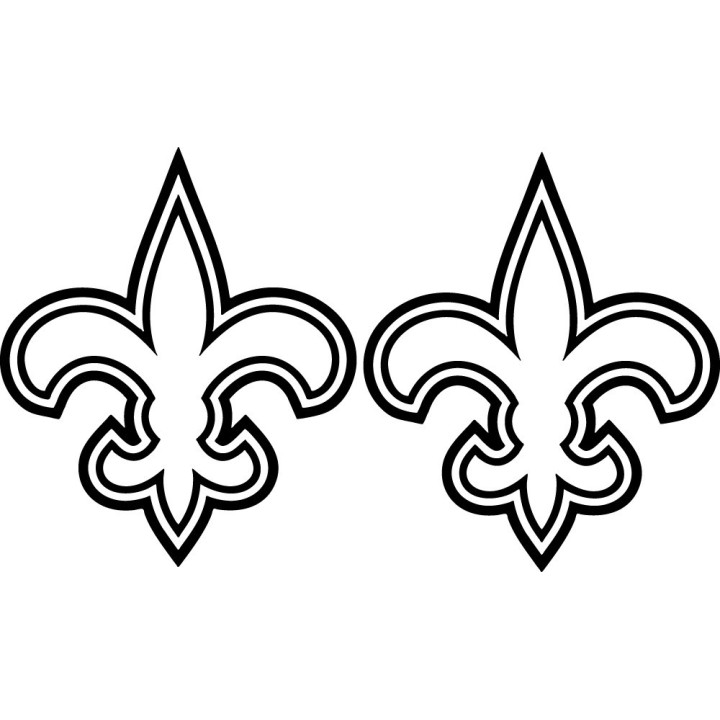 New Orleans Saints Stickers – Fleur de Lis NFL Decals (2-Pack)