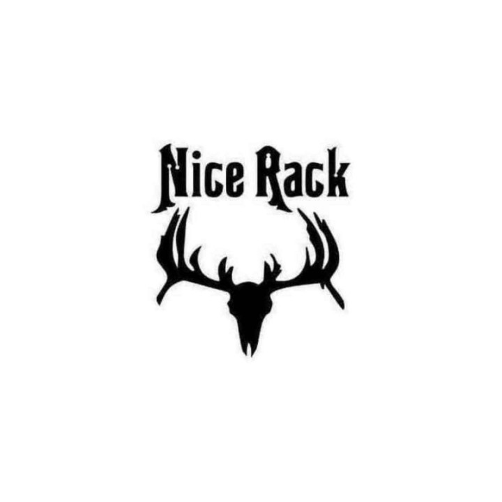 Nice Rack Buck Skull Stickers – Hunting Decals (2-Pack)