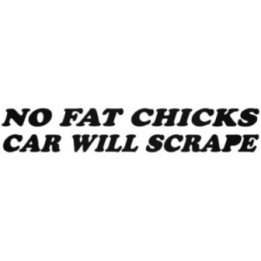 Buy No Fat Chicks Graphic Decal Sticker Online
