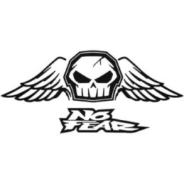 No Fear Skull Wings Stickers – Motocross Decals (2-Pack)