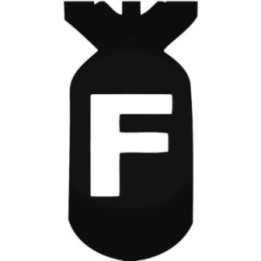 F-Bomb Stickers – Military Humor Bomb Decals (2-Pack)