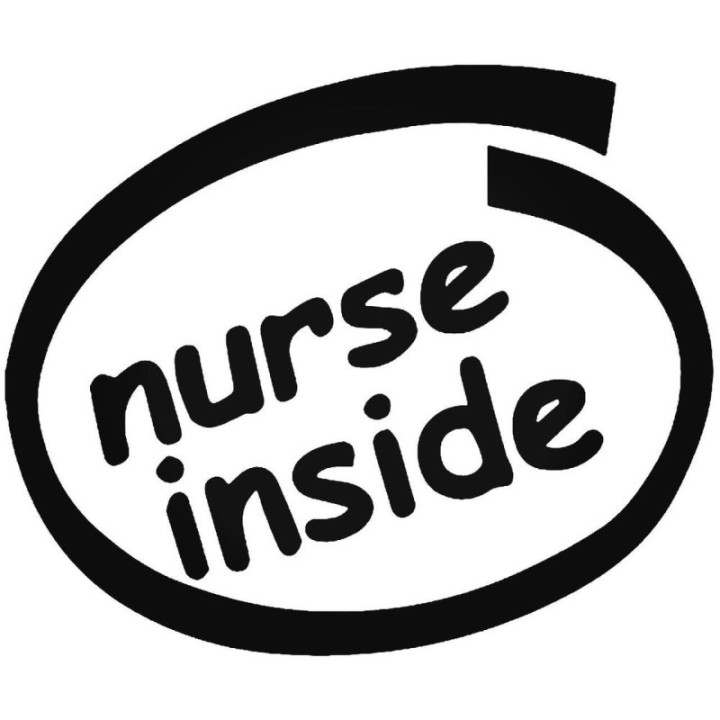 Nurse Inside Stickers – NHS Nursing Humour Decals (2-Pack)