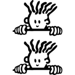 Peeping Fido Stickers – Fun Dog Car Window Decals (2-Pack)