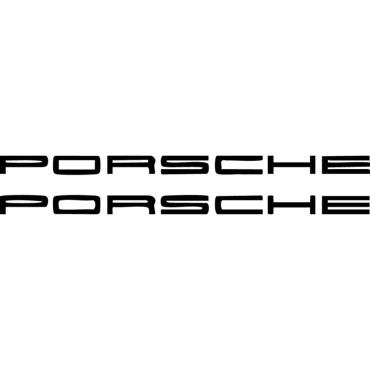 Porsche Wide Logo Stickers – 911 Boxster Cayman Decals (2-Pack)