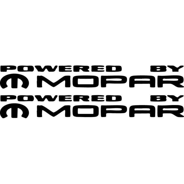 Powered By Mopar Stickers – Chrysler V8 Performance Decals (2-Pack)