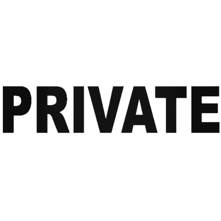 Private Sign Stickers – Door No Entry Decals (2-Pack)