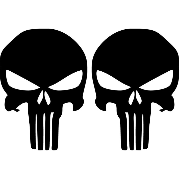 Punisher Skull Stickers – Frank Castle Decals (2-Pack)