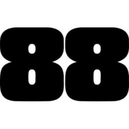 Race Number 8 Stickers – Track Day Digit Decals (2-Pack)