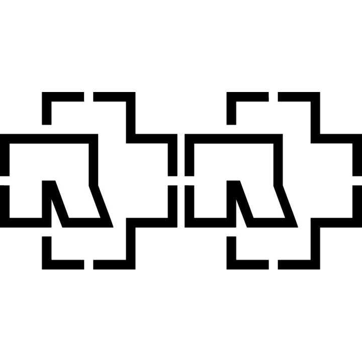 Rammstein Logo Stickers – Rock Music Decals (2-Pack)