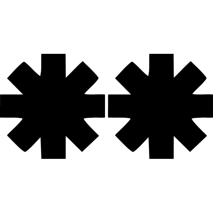 Red Hot Chili Peppers Stickers – RHCP Logo Decals (2-Pack)