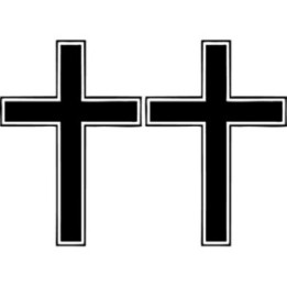 Christian Cross Stickers – Faith Symbol Decals (2-Pack)