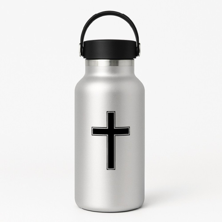 Christian Cross Stickers – Faith Symbol Decals (2-Pack)