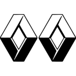 Renault Logo Stickers – Diamond Clio Megane Decals (2-Pack)