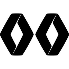Renault Logo Style 2 Stickers – Clio Megane RS Diamond Decals (2-Pack)