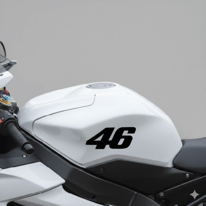 Rossi 46 Stickers – Valentino Rossi VR46 MotoGP Decals (2-Pack)