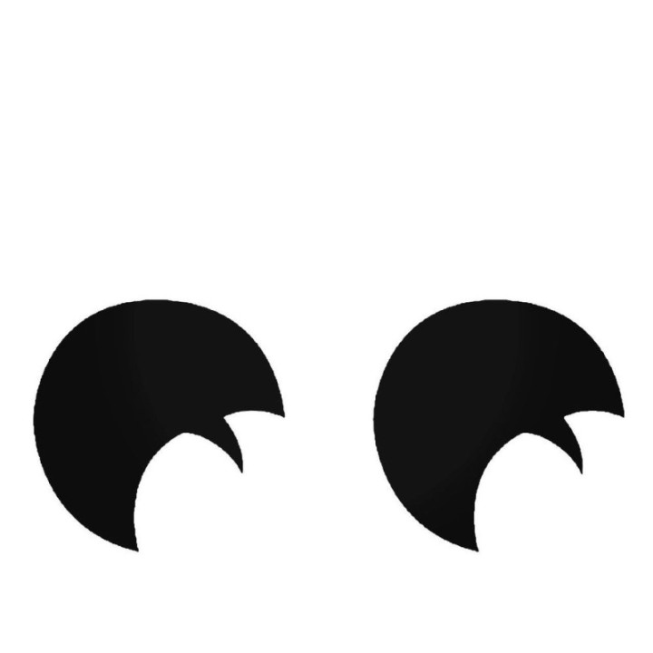 Cartoon Anime Eye Stickers – Funny Toon Decals (2-Pack)