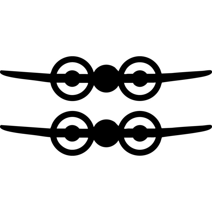 Saab Airplane Stickers – Swedish Aviation Heritage Decals (2-Pack)