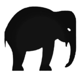 Elephant Silhouette Stickers – Wildlife Decals (2-Pack)
