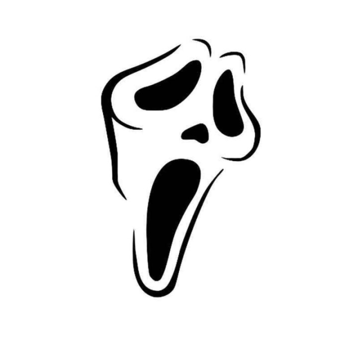 Ghostface Mask Stickers – Scream Horror Decals (2-Pack)