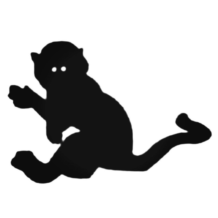 Buy Silhouette Monkey With Long Tail Decal Sticker Online