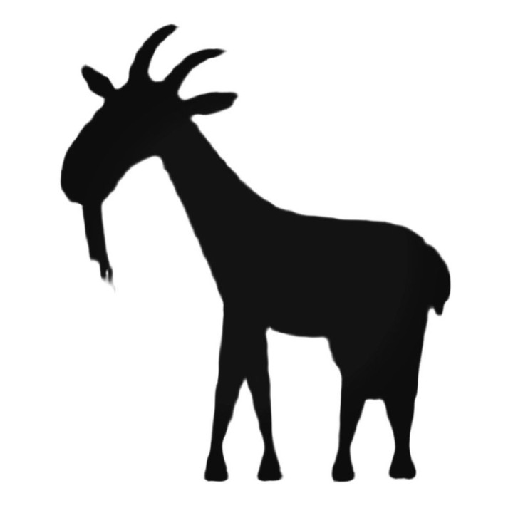 Goat Silhouette Stickers – Farm Animal Decals (2-Pack)
