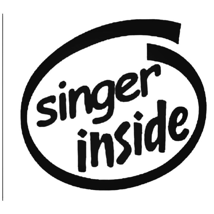 Singer Inside Stickers – Vocalist Music Decals (2-Pack)