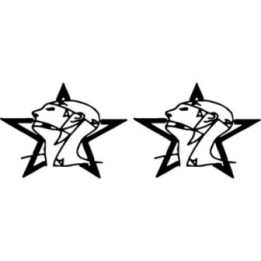 Sisters of Mercy Stickers – Gothic Rock Logo Decals (2-Pack)