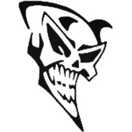 Demon Skull Stickers – Evil Skull Horror Decals (2-Pack)