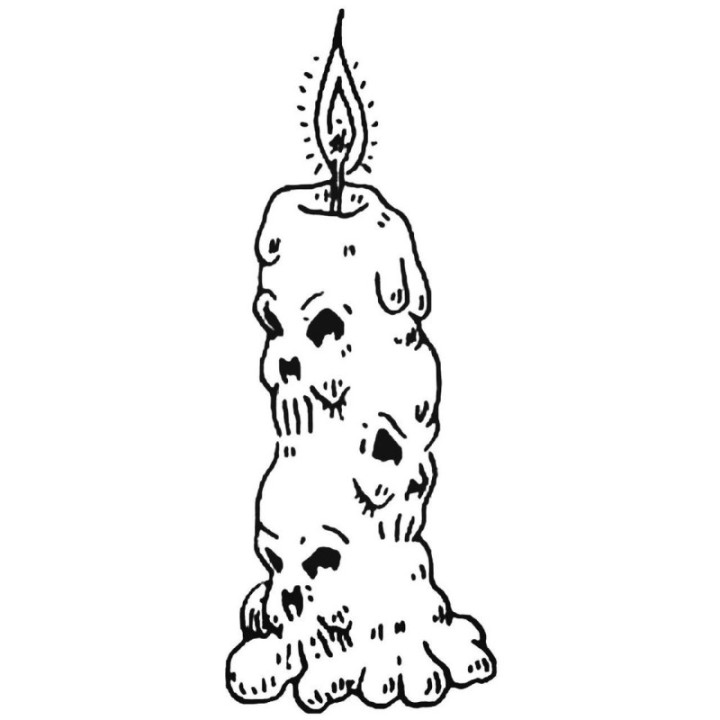 Skull Candle Stickers – Gothic Horror Decals (2-Pack)