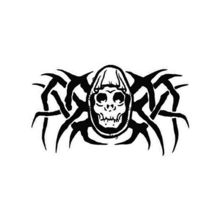 Spider Skull Stickers – Tribal Skeleton Spider Decals (2-Pack)