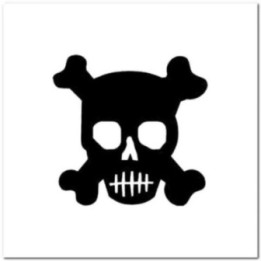 Skull and Crossbones Stickers – Jolly Roger Decals (2-Pack)