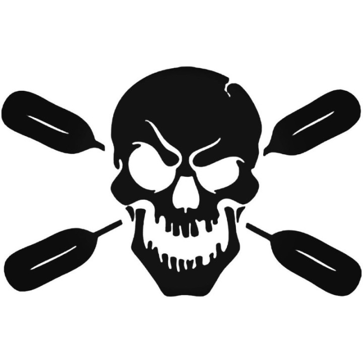 Buy Skulls S Death Skull And Oars Boating Style 2 Decal Online
