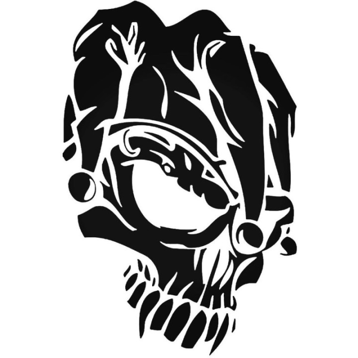 Jester Skull Stickers – Clown Skull Decals (2-Pack)